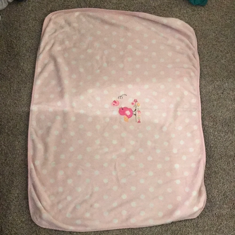 Garanimals Pink Soft Warm Polka Dot Baby Blanket